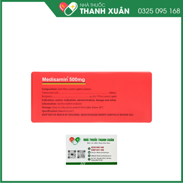 Medisamin 500mg trị và phòng ngừa chảy máu